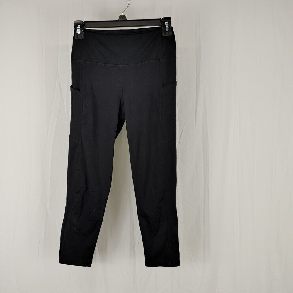 Albion Fit Black Cropped Leggings With Stash Pocket Womens Size XS